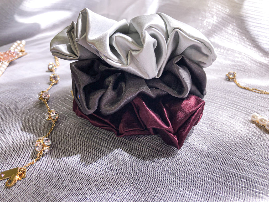 3 PCS - 100% Mulberry Silk Scrunchies image 3