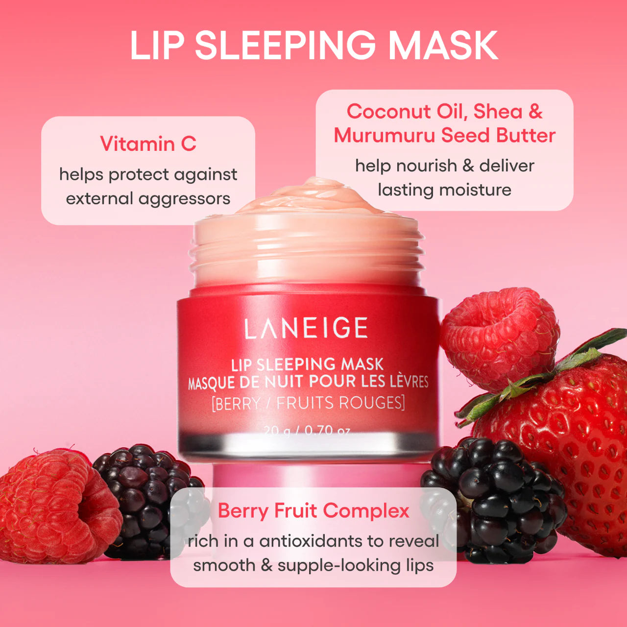 LANEIGE - Lip Sleeping Mask Intense Hydration with Vitamin C (20g) image 1