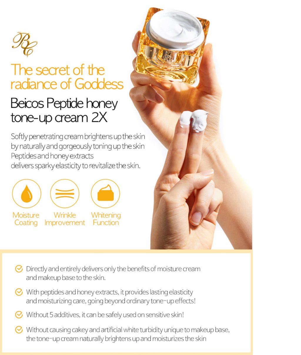 BEICOS - Peptide Honey Tone-up Cream 2X (50g) image 2