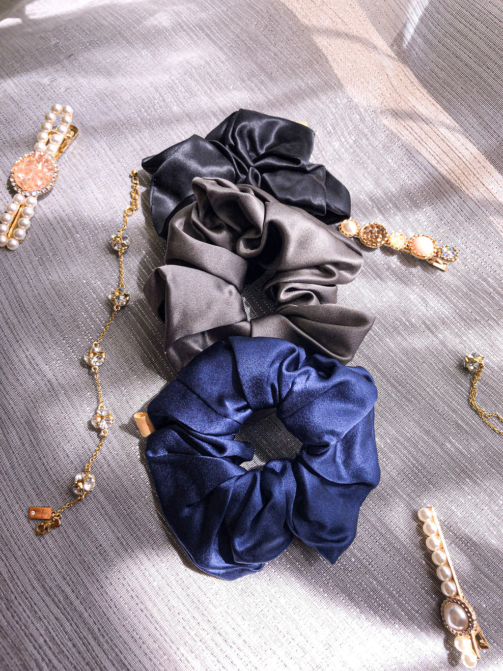 3 PCS - 100% Mulberry Silk Scrunchies image 4