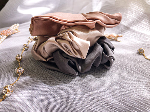 3 PCS - 100% Mulberry Silk Scrunchies image 1