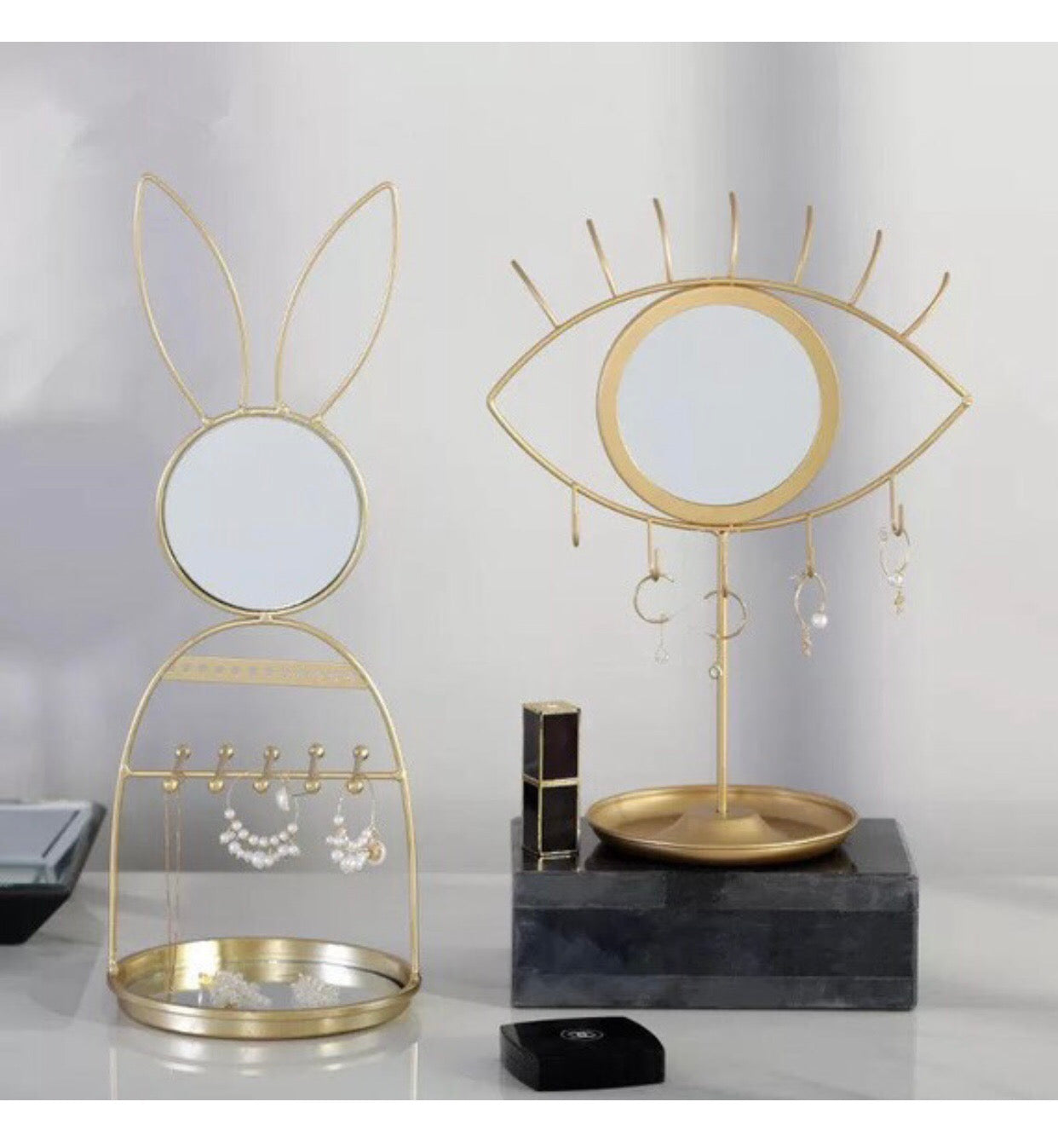 Rabbit Golden Jewelry Mirror  image 2