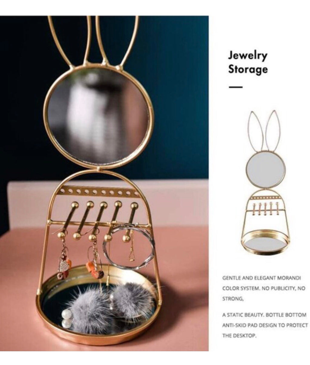 Rabbit Golden Jewelry Mirror  image 0