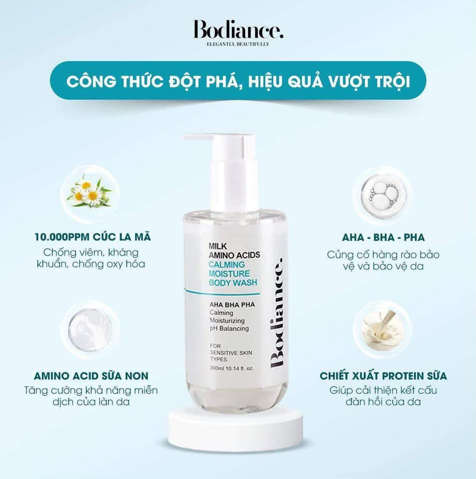Bodiance Milk Amino Acids Calming Moisture Body Wash (300ml) image 1