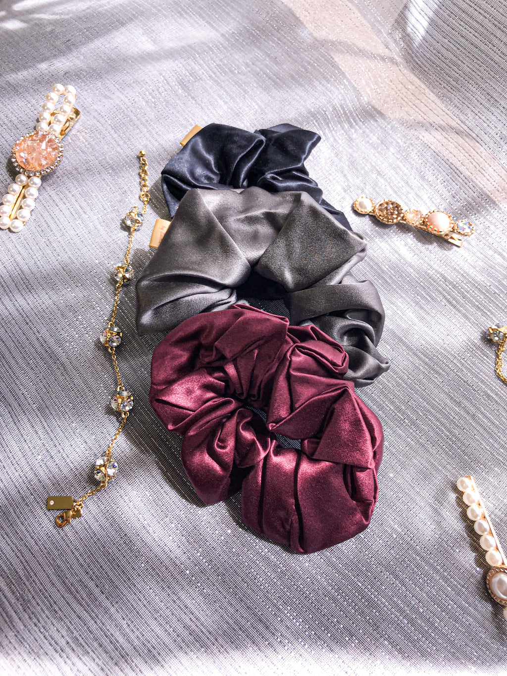 3 PCS - 100% Mulberry Silk Scrunchies image 6