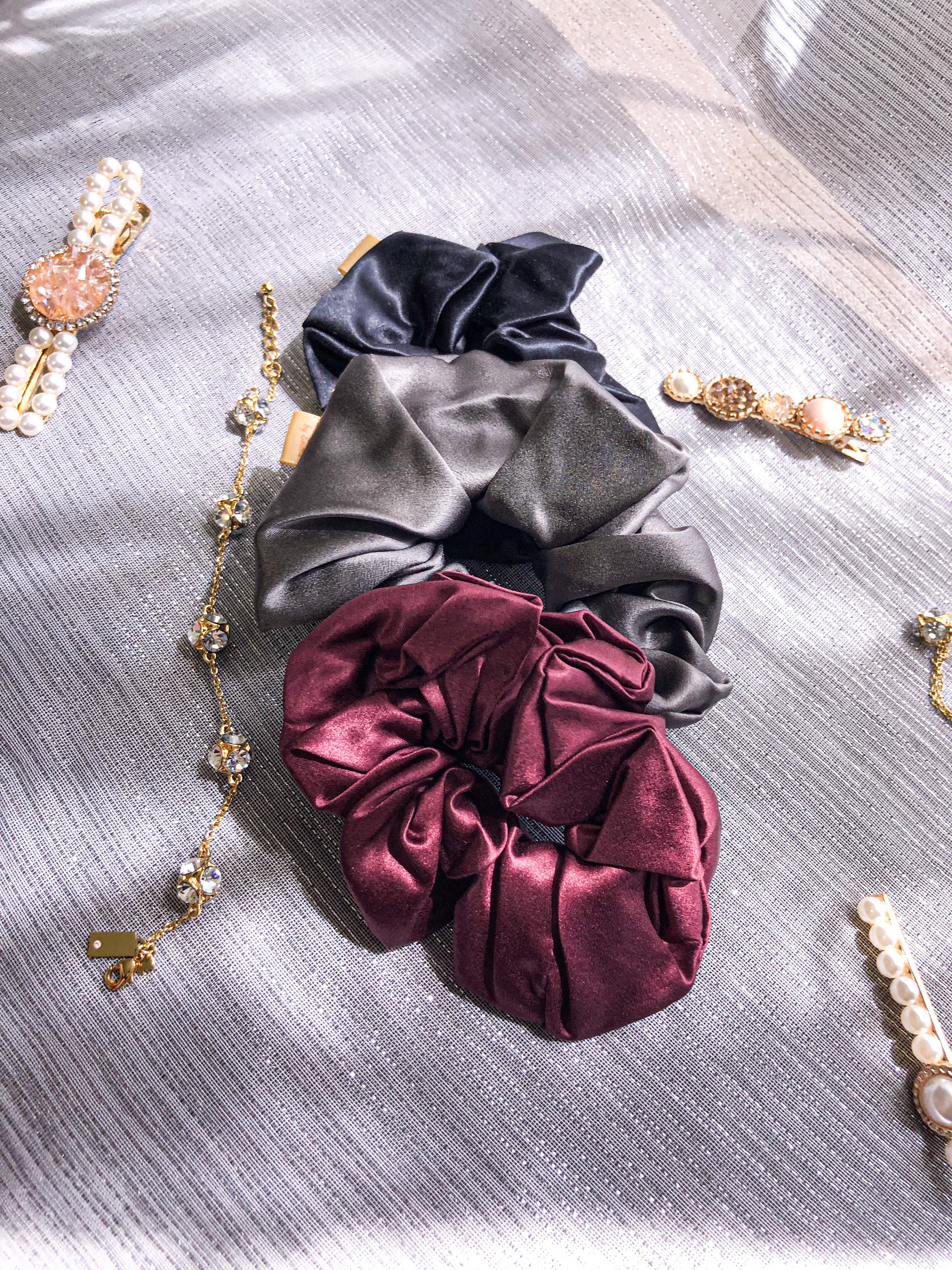 3 PCS - 100% Mulberry Silk Scrunchies image 6