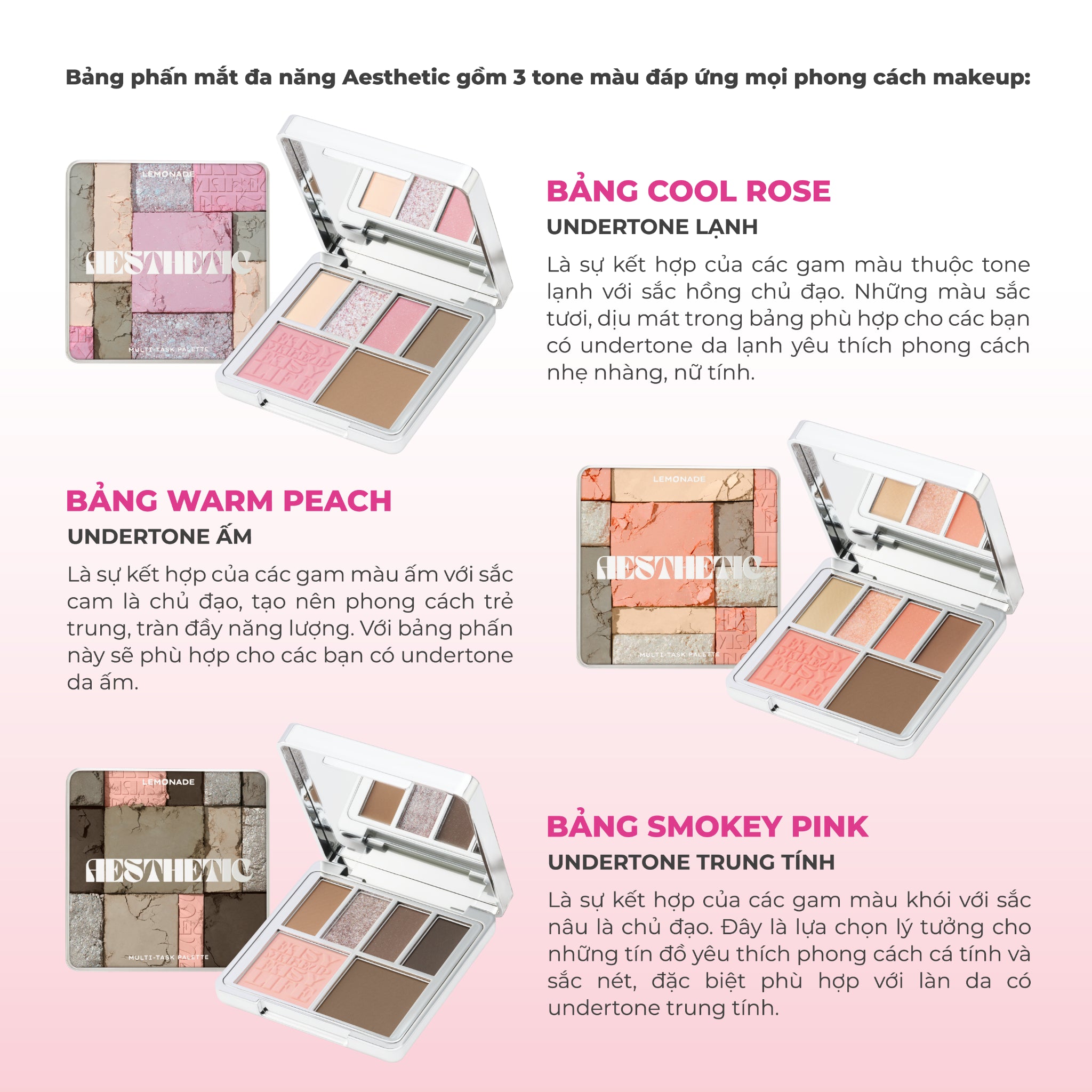 LEMONADE AESTHETIC MULTI-TASK PALETTE - 02. WARM PEACH image 3