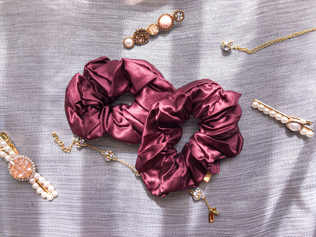 22MM 100% Mulberry Silk Scrunchies image 1