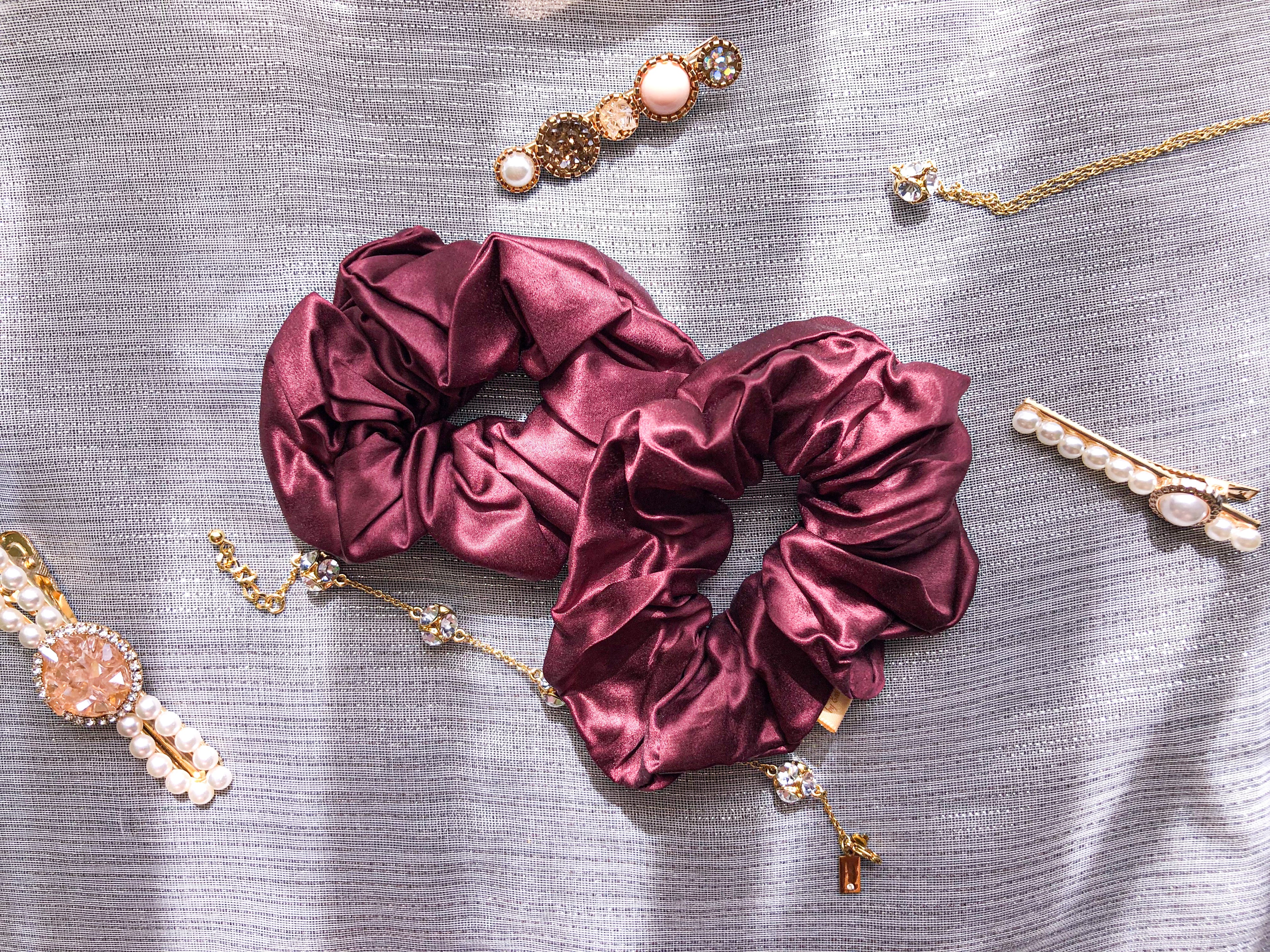 22MM 100% Mulberry Silk Scrunchies image 1