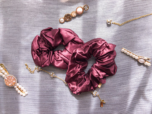 22MM 100% Mulberry Silk Scrunchies image 1