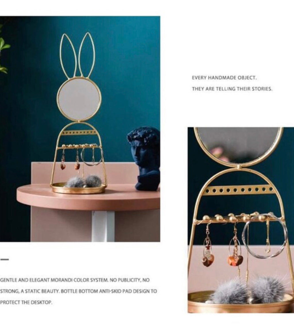 Rabbit Golden Jewelry Mirror  image 1