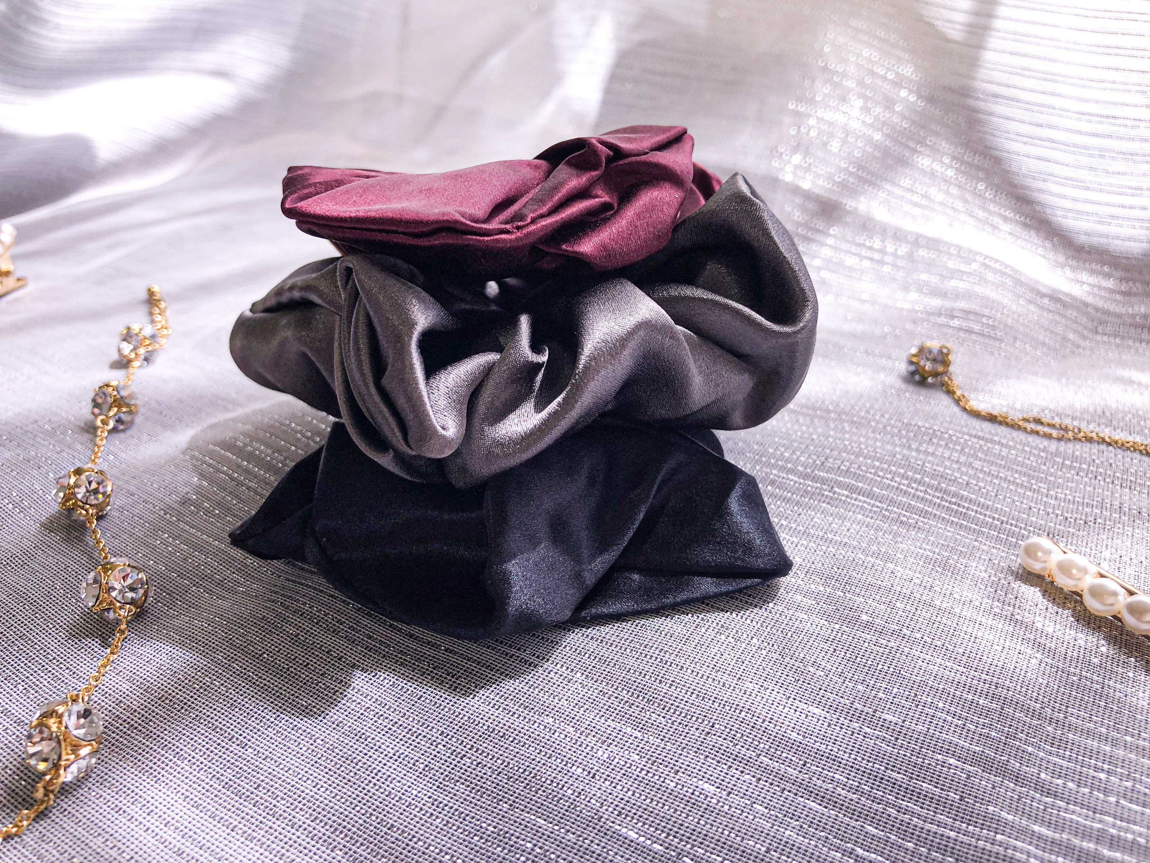 3 PCS - 100% Mulberry Silk Scrunchies image 7