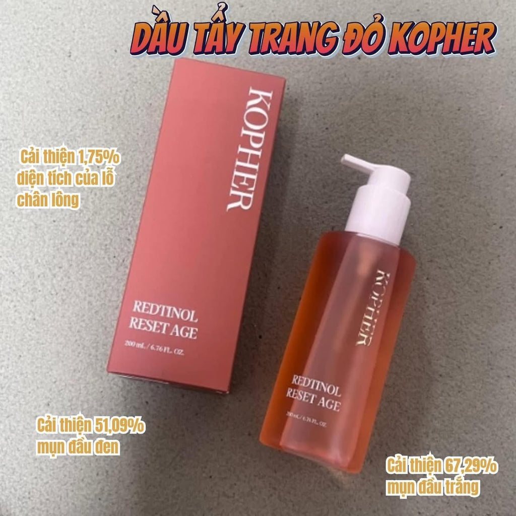 Kopher - Redtinol Reset Age Cleansing Oil (200ml) image 2