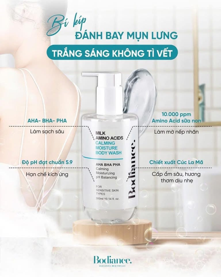Bodiance Milk Amino Acids Calming Moisture Body Wash (300ml) image 0